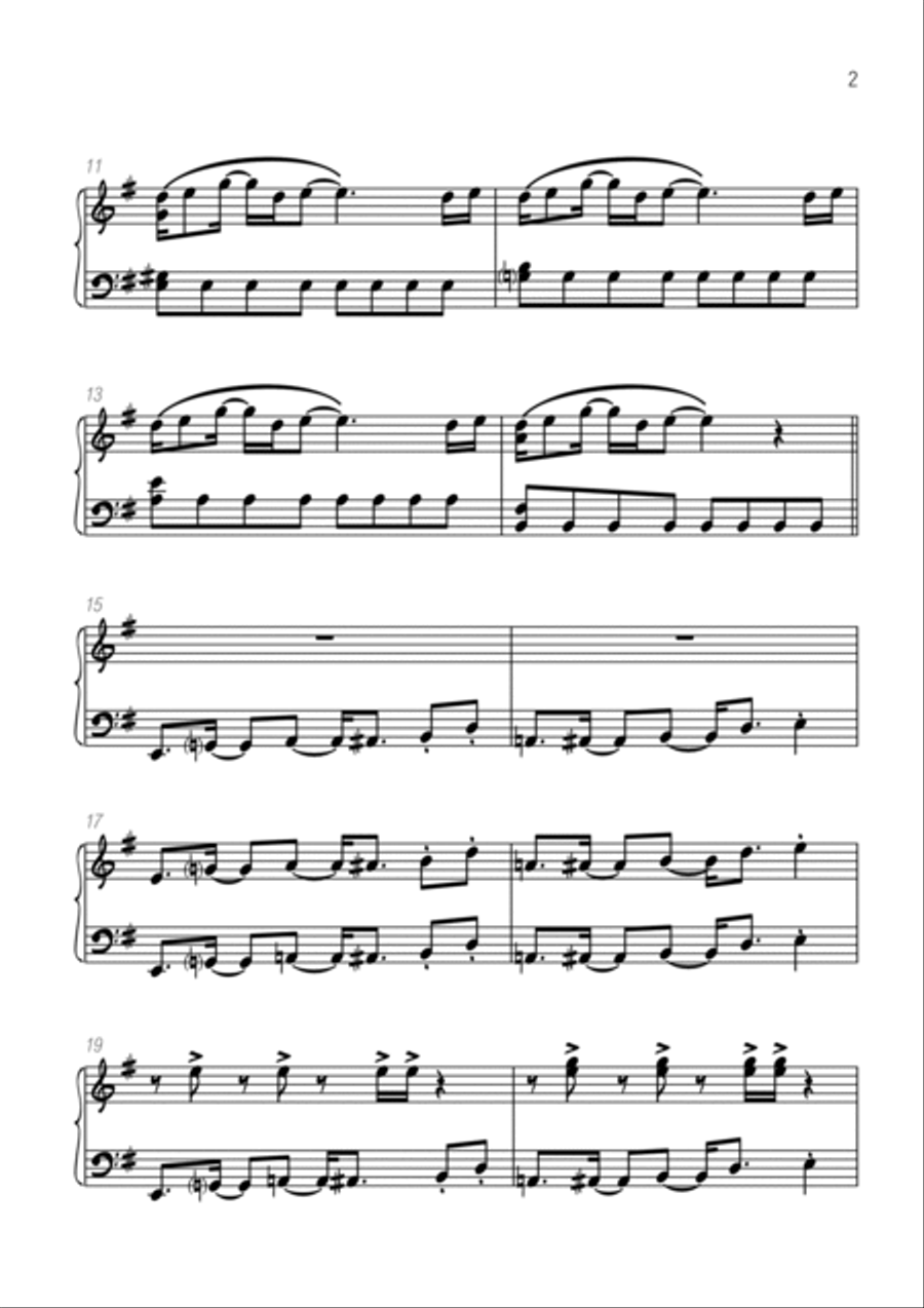 Brooklyn Nine-nine (theme) Easy Piano scores gallery preview page 3
