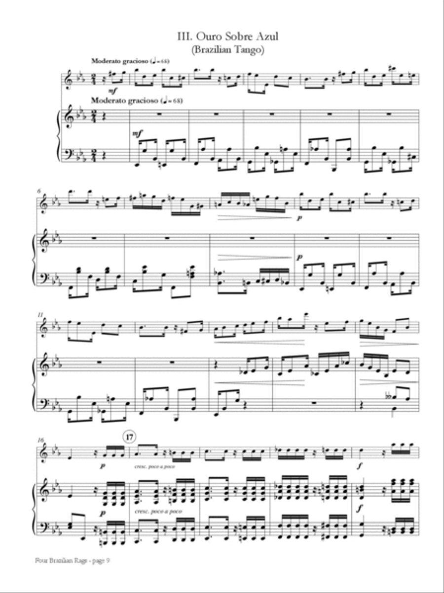 Four Brazilian Rags for Piccolo and Piano Piccolo scores gallery preview page 4