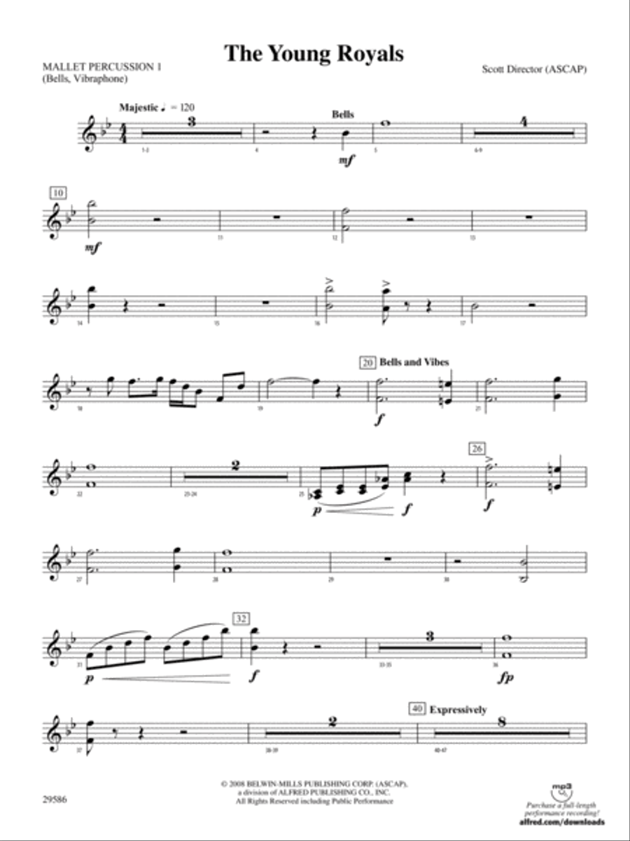 The Young Royals: Mallets Concert Band scores gallery preview page 1