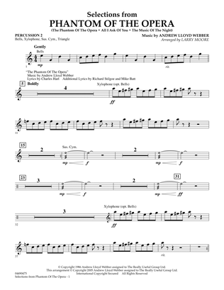 Selections from Phantom Of The Opera - Percussion 2