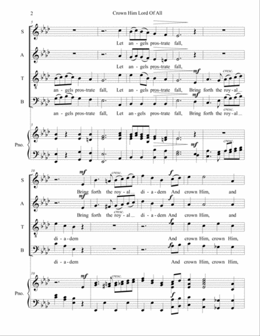 Crown Him Lord Of All 4-Part scores gallery preview page 2