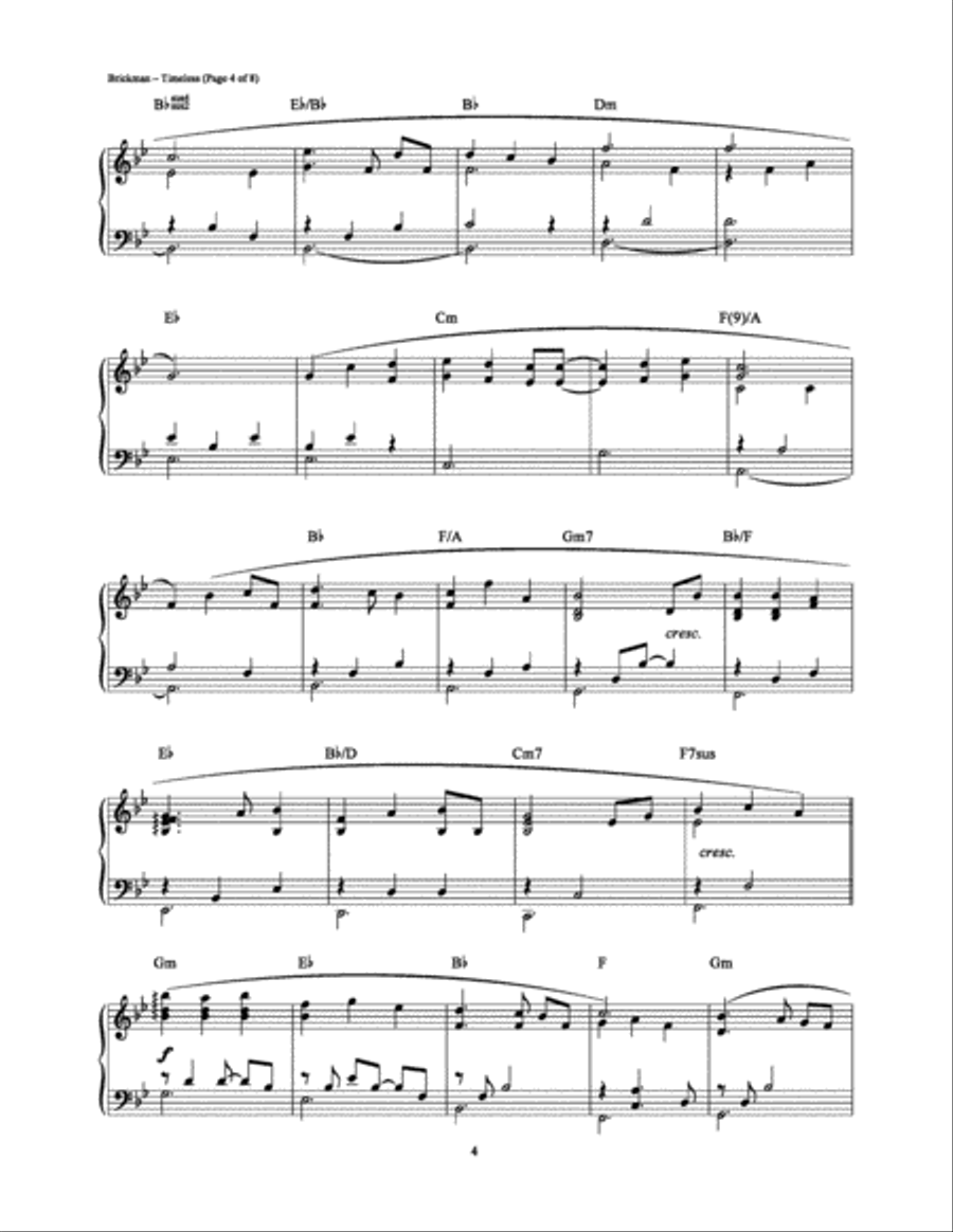 Timeless Piano, Vocal, Guitar scores gallery preview page 4