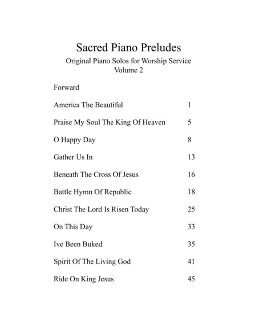 Sacred Piano Preludes, Volume 2 Piano Solo scores gallery preview page 3