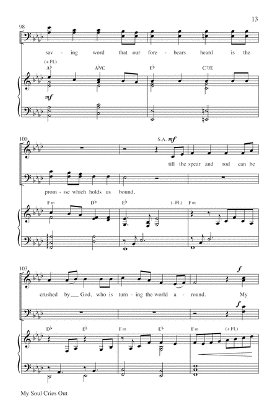 My Soul Cries Out (Canticle of the Turning) 4-Part scores gallery preview page 14