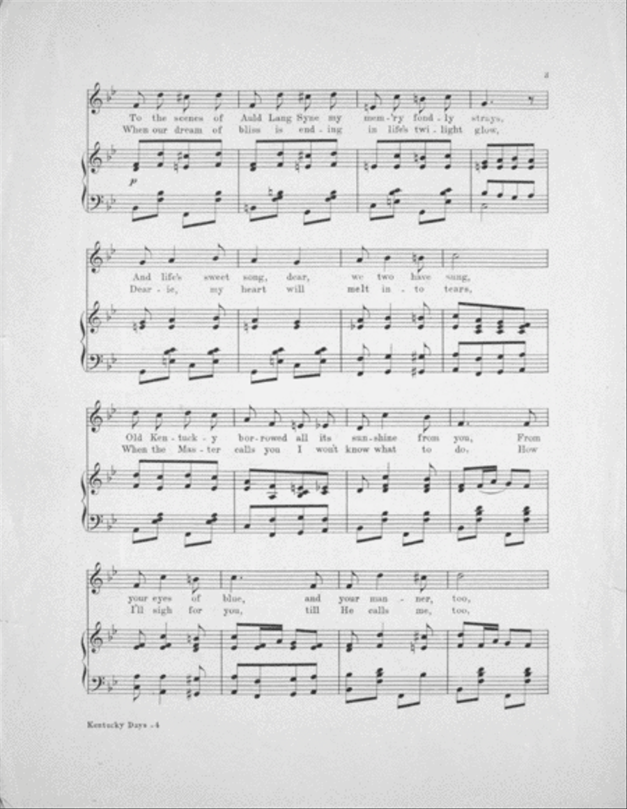 Kentucky Days Voice scores gallery preview page 3