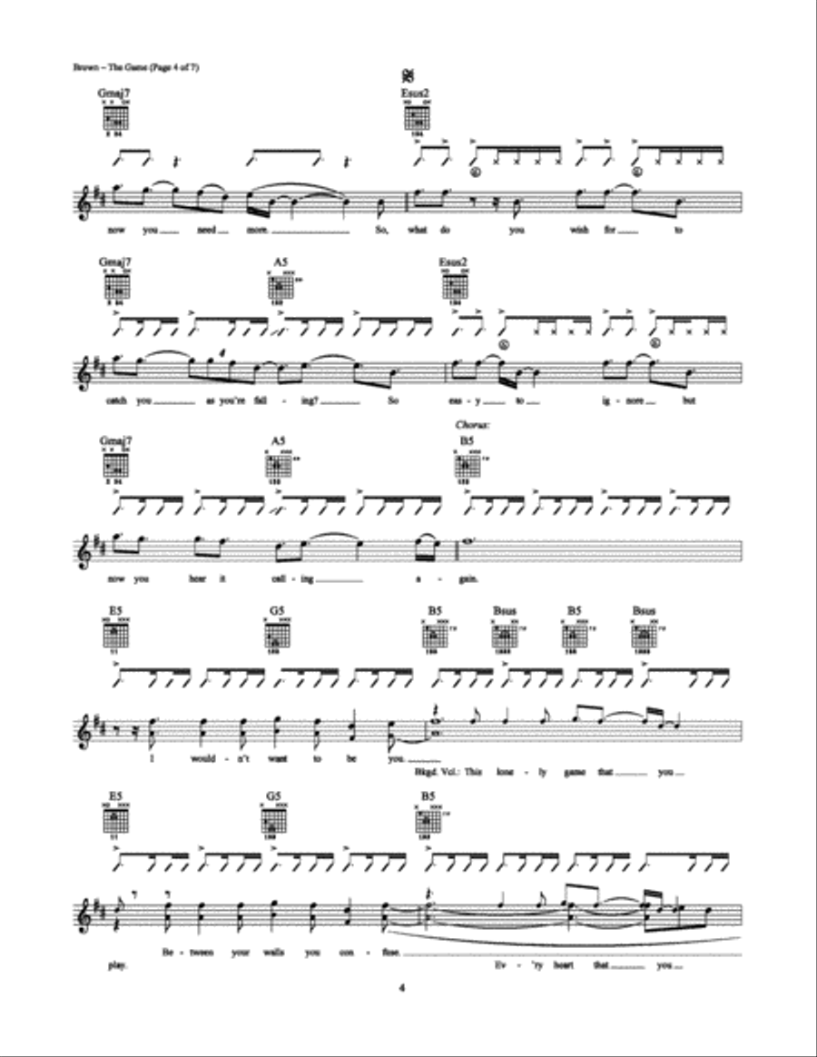 The Game Electric Guitar scores gallery preview page 4