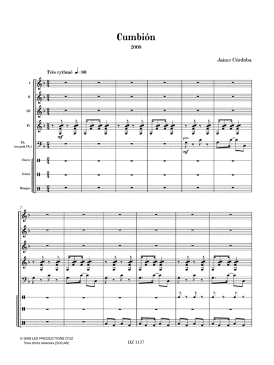 Cumbión Cumbión Guitar Ensemble scores gallery preview page 3