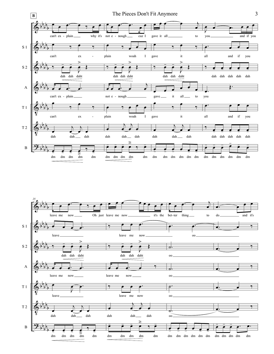 The Pieces Don't Fit Anymore Small Ensemble scores gallery preview page 3