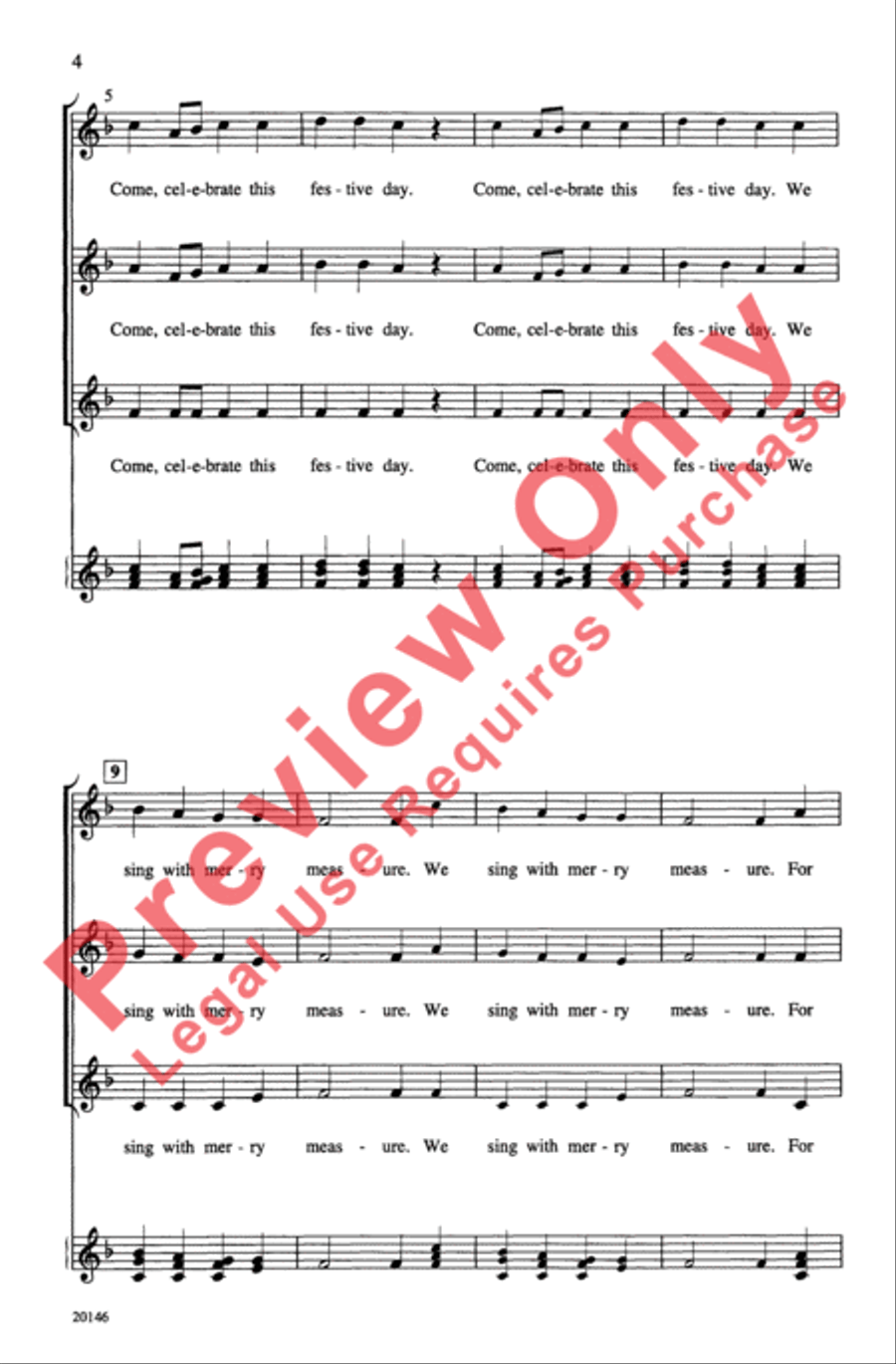 Three New Madrigals Women's Choir scores gallery preview page 4