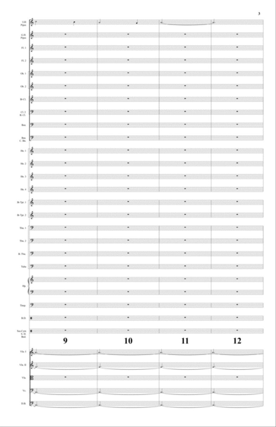 TRIBUTUM: FOR CELTIC BAGBPIPES AND FULL SYMPHONIC ORCHESTRA Full Orchestra scores gallery preview page 5