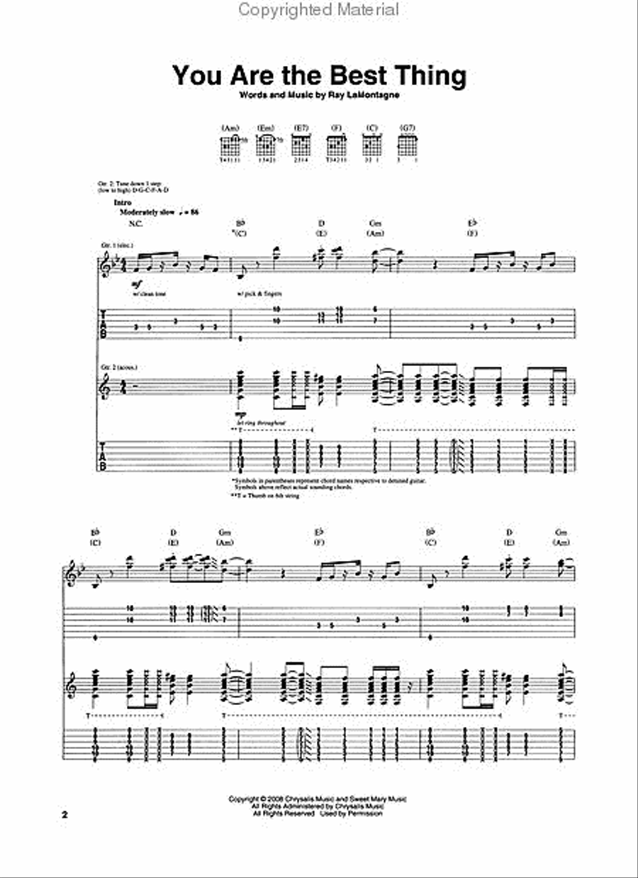 Ray LaMontagne - Gossip in the Grain Electric Guitar scores gallery preview page 2