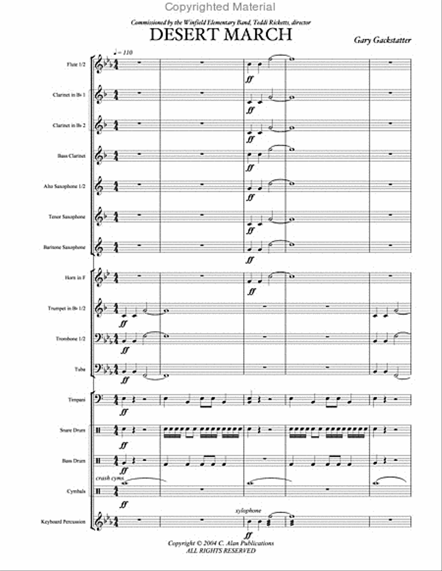 Desert March Concert Band scores gallery preview page 2