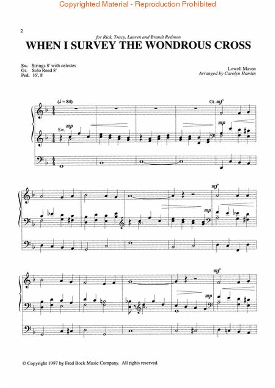 Worship Hymns for Organ – Volume 1 Organ scores gallery preview page 2