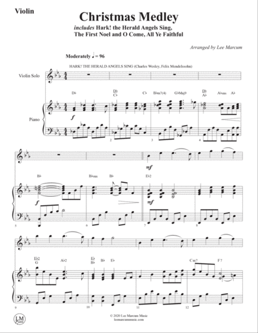 Christmas Medley - Violin Violin Solo scores gallery preview page 2