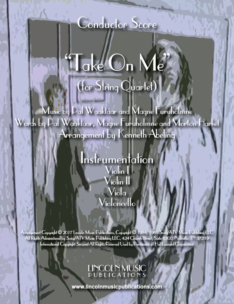 Take On Me String Quartet scores gallery preview page 1