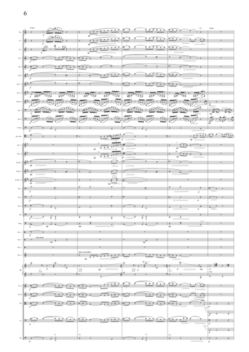Montsegur, The Cathar Tragedy, symphonic poem for solo trombone and orchestra - score image number null