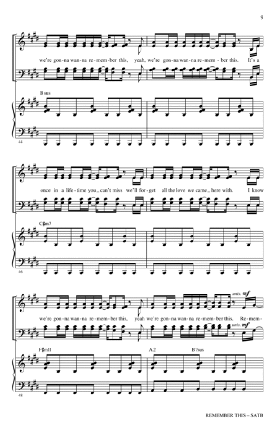 Remember This (arr. Roger Emerson) 4-Part scores gallery preview page 8