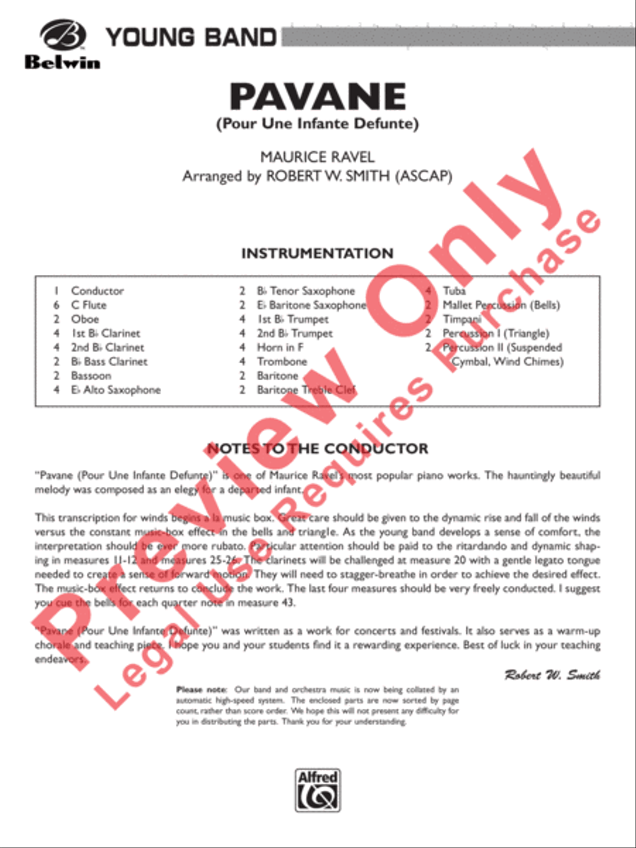 Pavane (Pour Une Infante Defunte) Concert Band scores gallery preview page 2