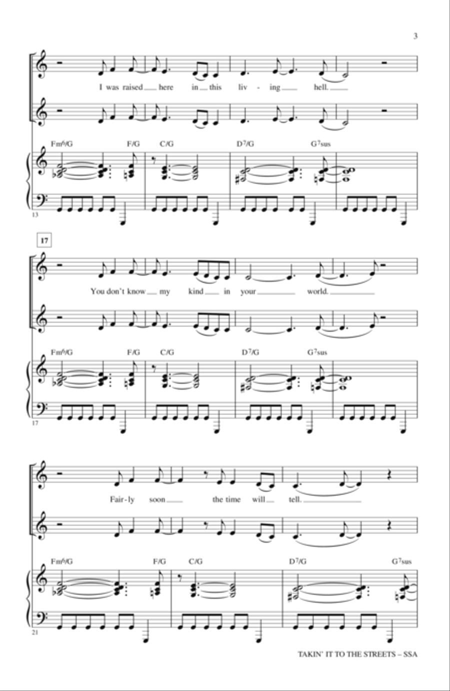 Takin' It To The Streets Takin' It To The Streets SSA scores gallery preview page 2