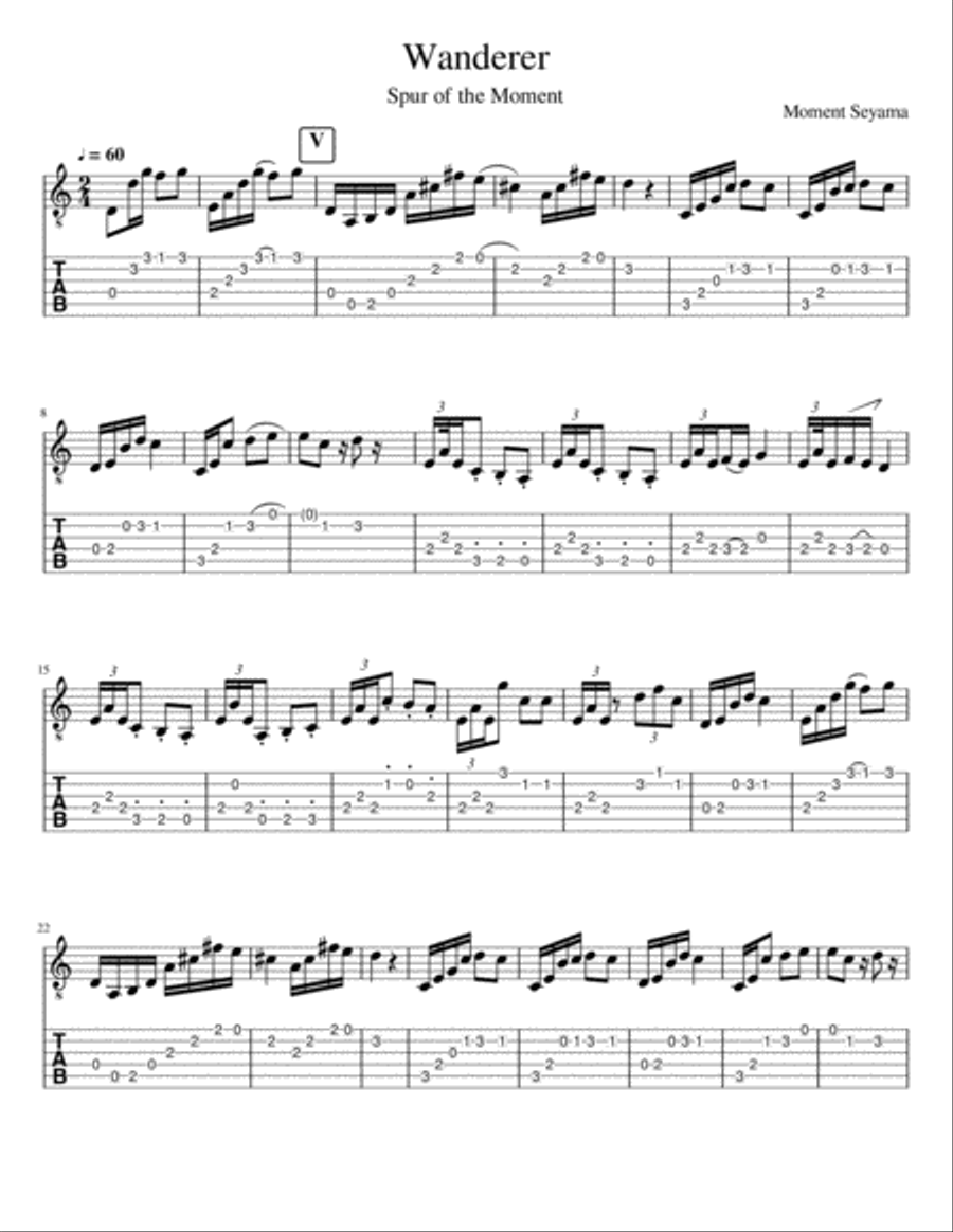 Wanderer (Spur of The Moment) Viola Solo scores gallery preview page 1