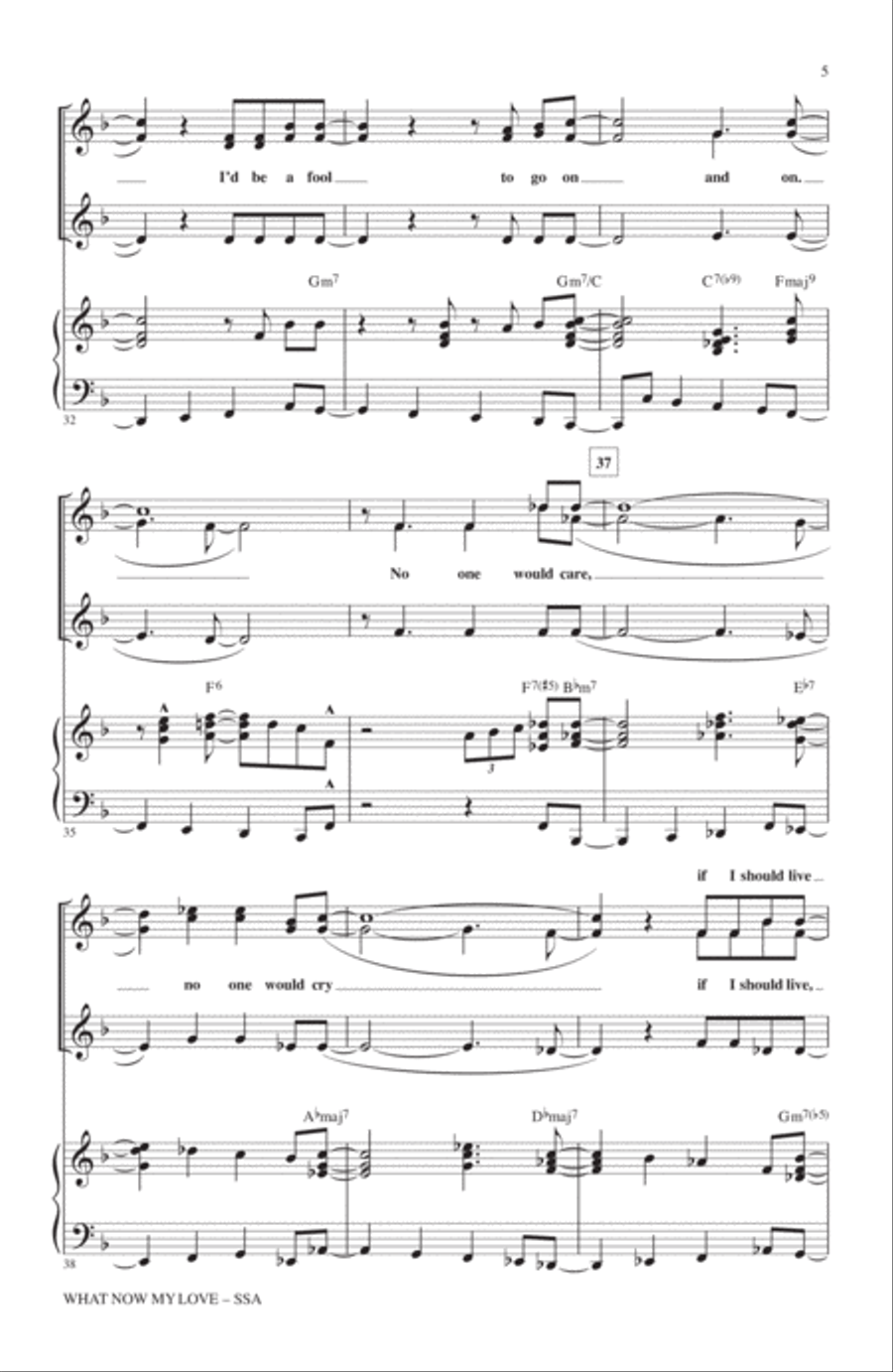What Now My Love What Now My Love SSA scores gallery preview page 4