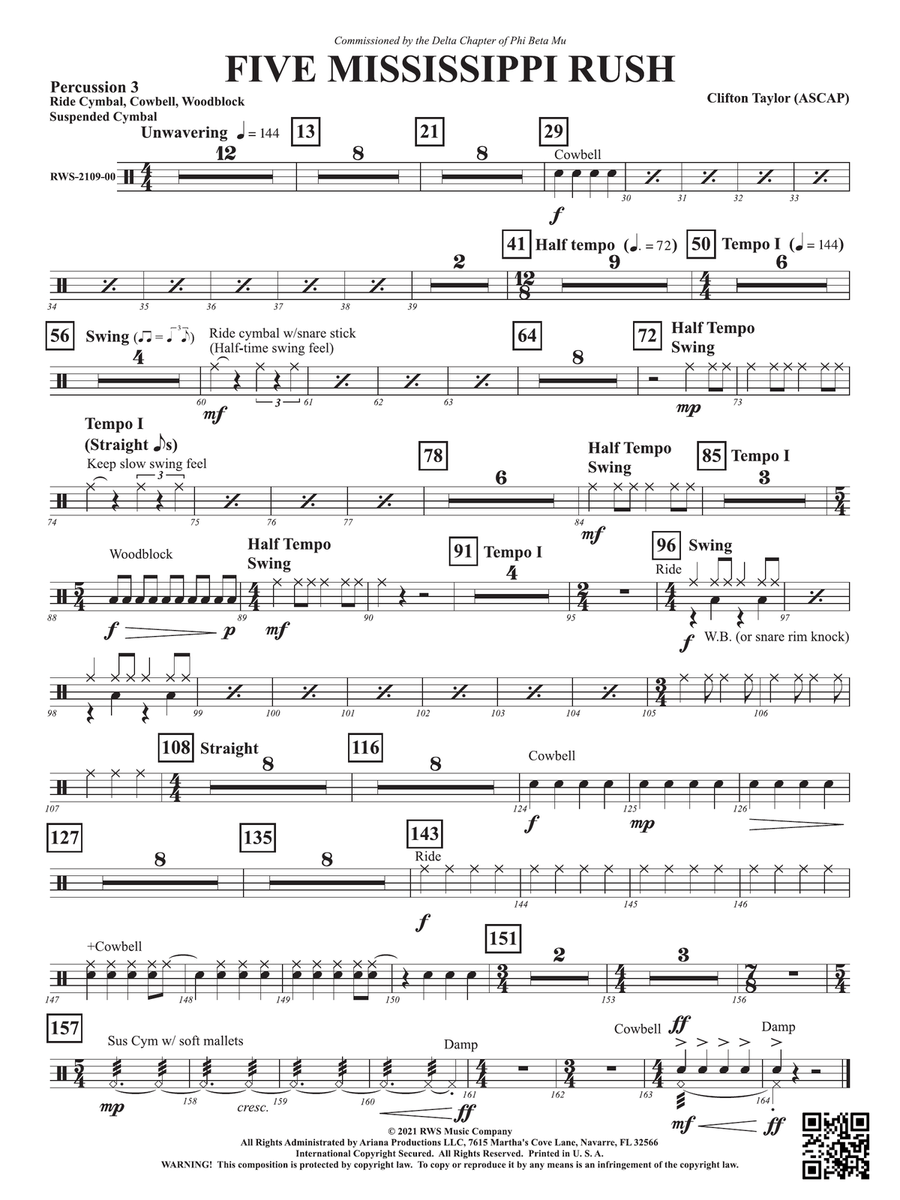 Five Mississippi Rush: 3rd Percussion