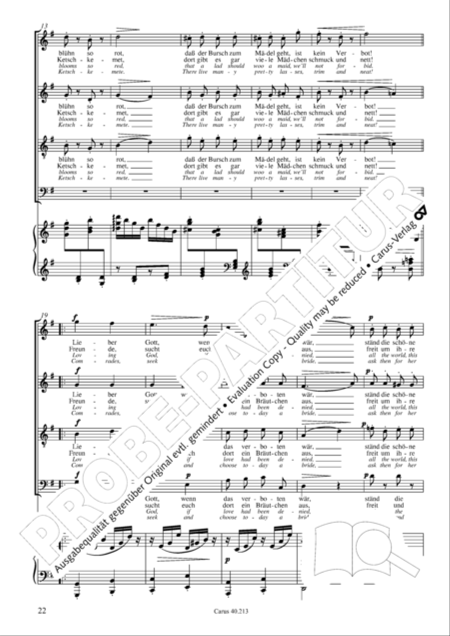 Zigeunerlieder op. 103 Zigeunerlieder op. 103 Choir scores gallery preview page 23