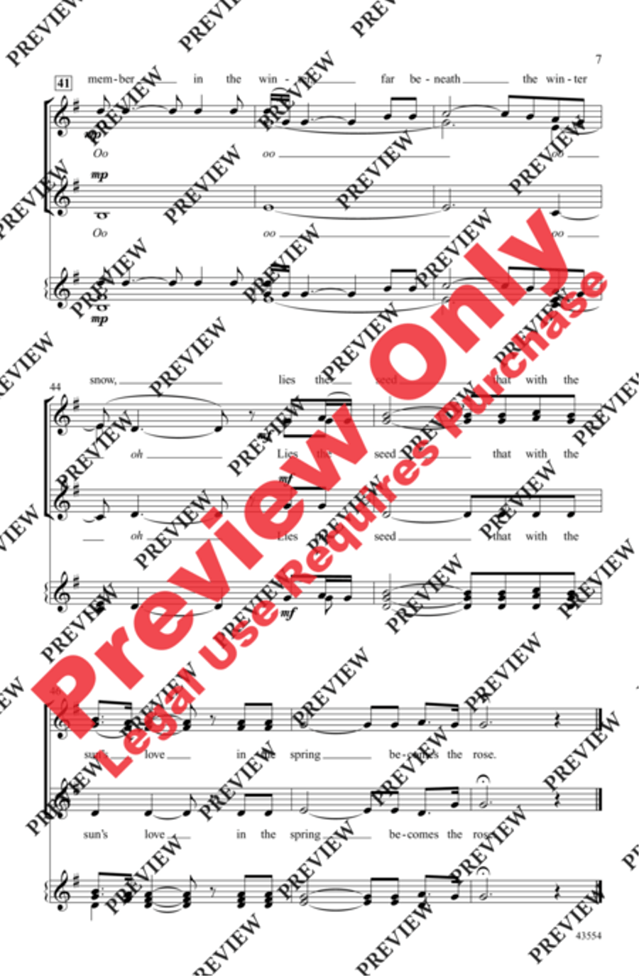 The Rose The Rose Women's Choir scores gallery preview page 7