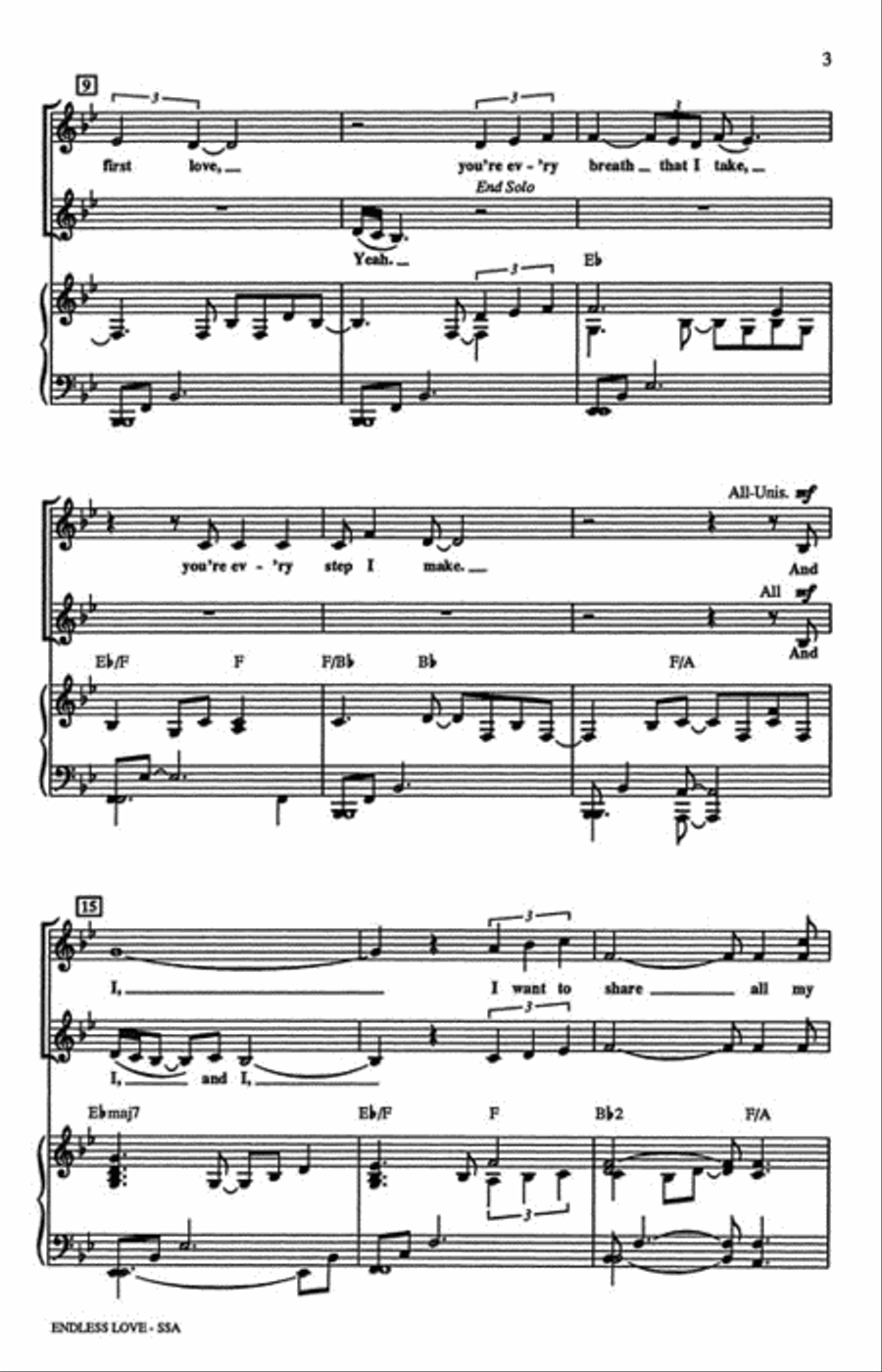 Endless Love Endless Love SSA scores gallery preview page 3