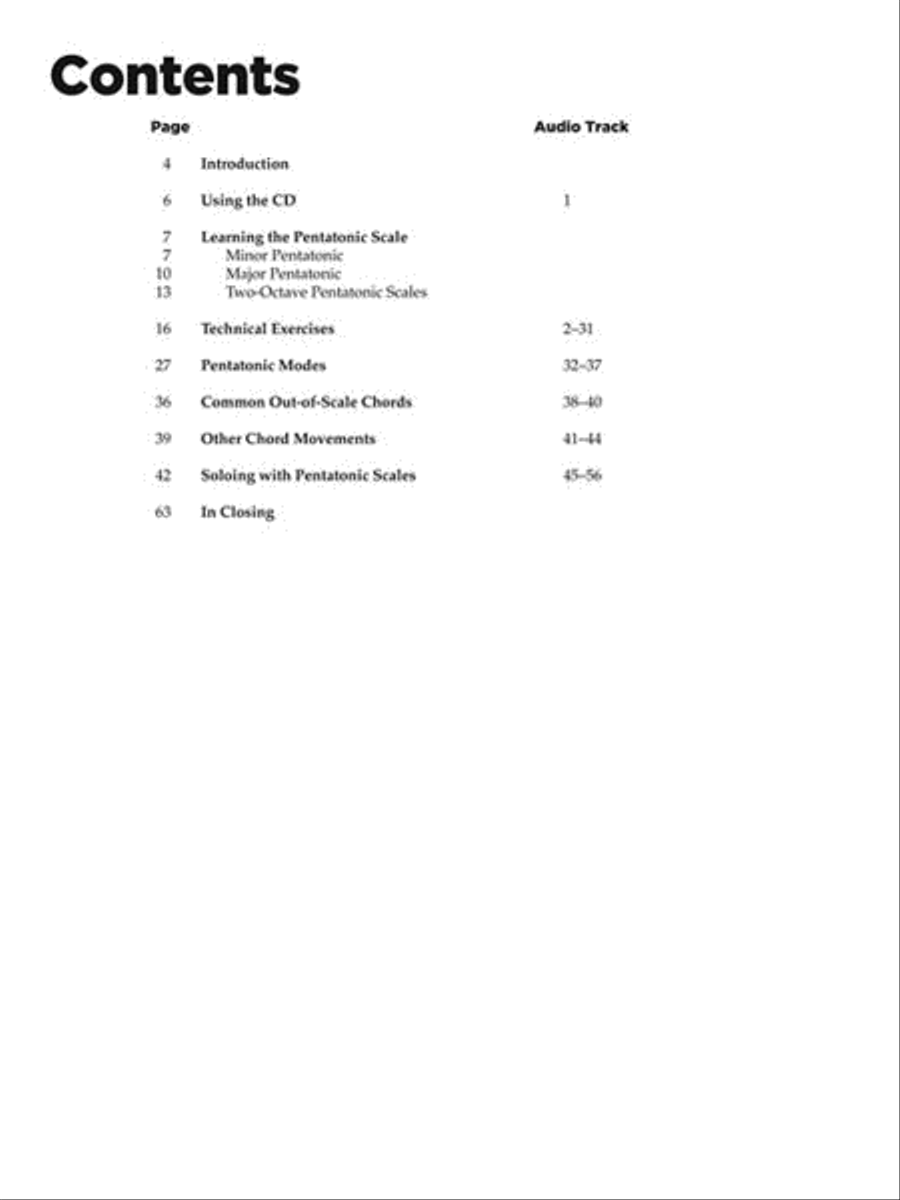 Pentatonic Scales for Bass Bass Guitar Tablature scores gallery preview page 3