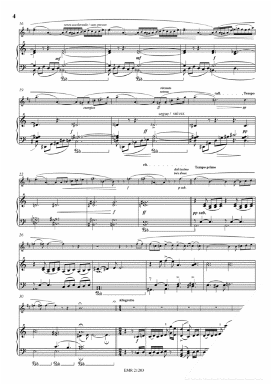 Andante et Allegretto Tenor Saxophone scores gallery preview page 4