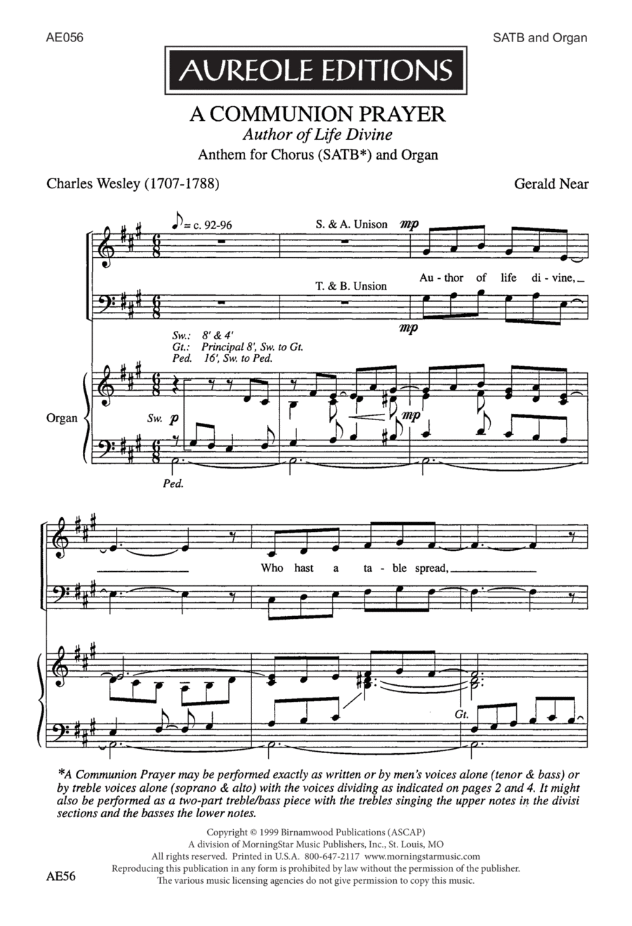 A Communion Prayer TB scores gallery preview page 1