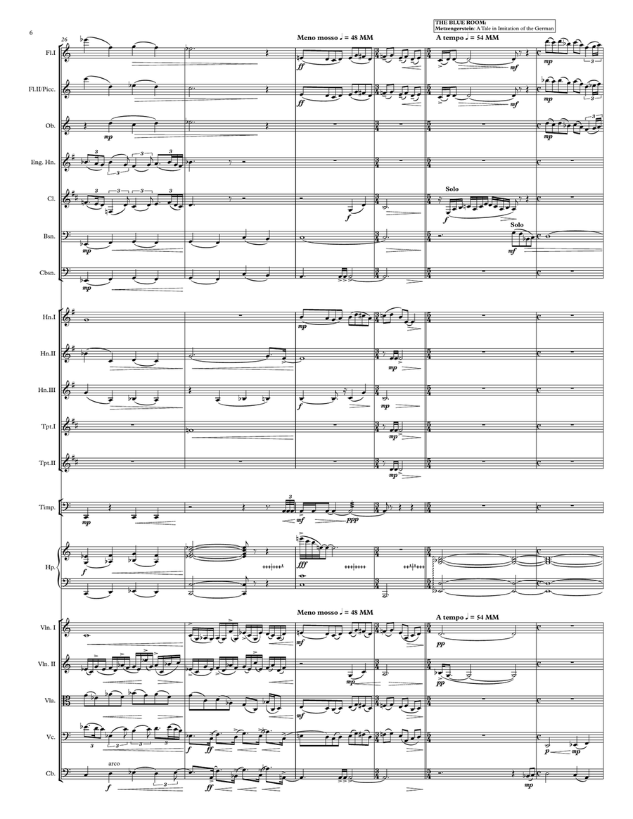 Seven Tales of Edgar Allan Poe for Viola and Orchestra by Kelly Joe Richardson Full Orchestra scores gallery preview page 6