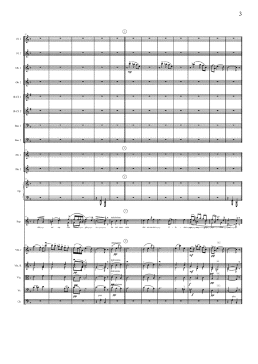 Ave Maria, Cavalleria Rusticana (For soprano and symphony orchestra) Full Orchestra scores gallery preview page 3
