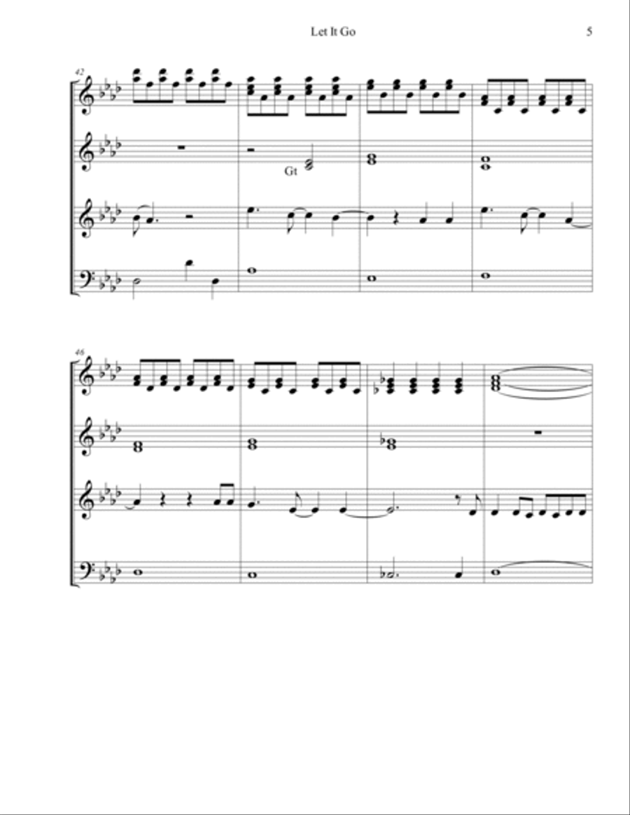 Let It Go Organ Solo scores gallery preview page 5
