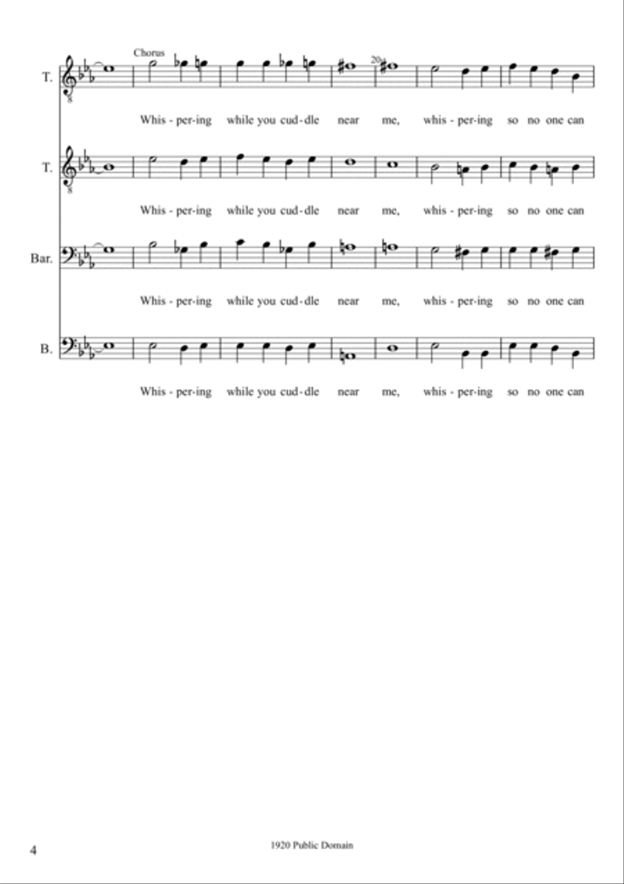 Whispering TTBB scores gallery preview page 4