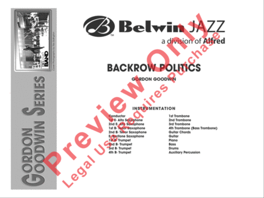 Backrow Politics Jazz Ensemble scores gallery preview page 2