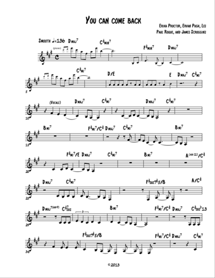 You Can Come Back You Can Come Back Guitar scores gallery preview page 1