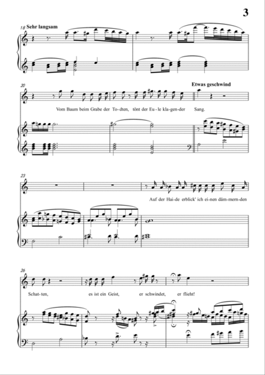 Schubert-Die Nacht in #C minor,D.534,for Vocal and Piano Voice scores gallery preview page 4