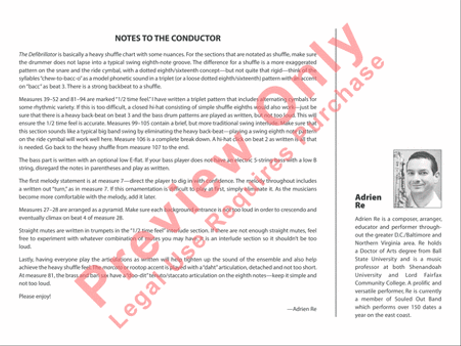 The Defibrillator Jazz Ensemble scores gallery preview page 3