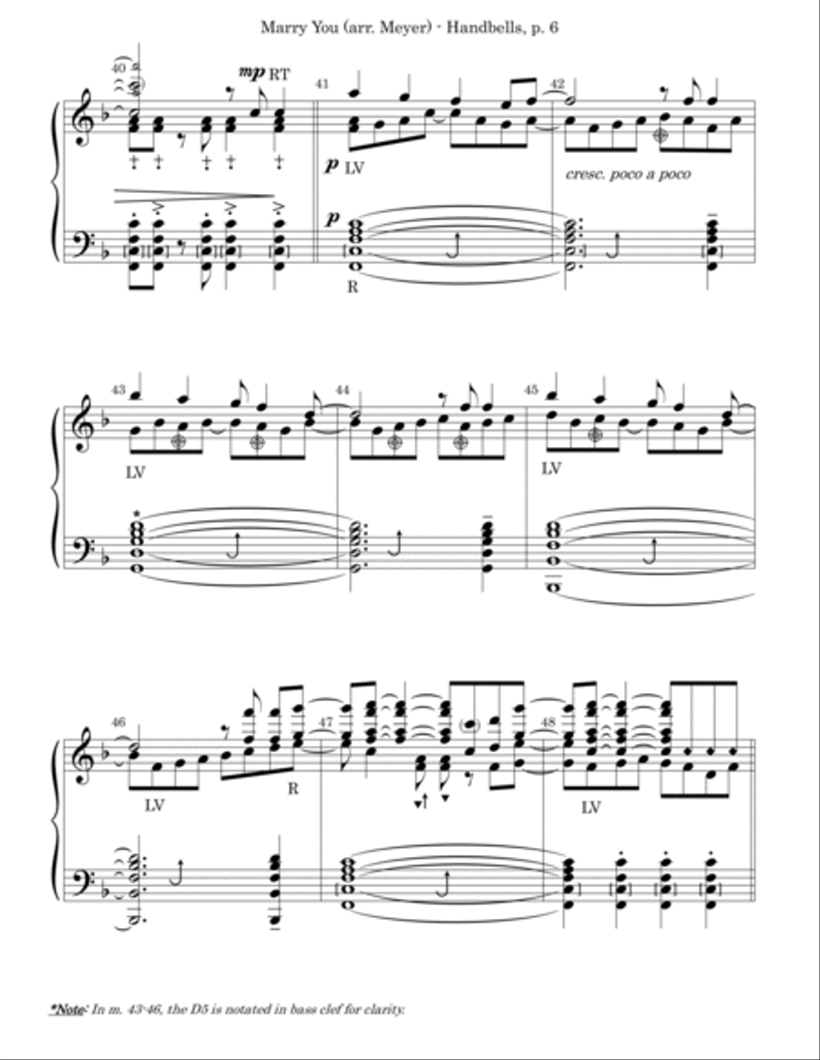 Marry You Handbell Choir scores gallery preview page 6