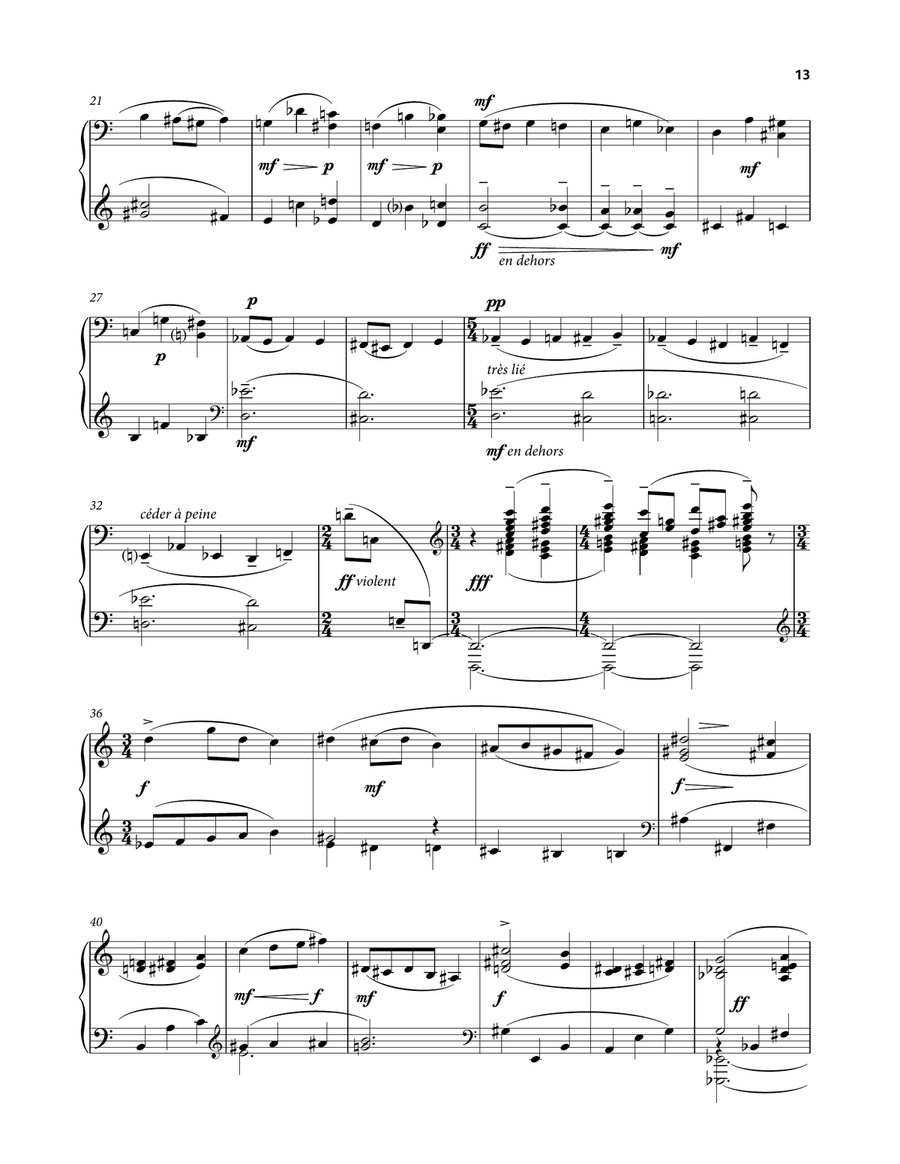 Five Impromptus - IV. Violent Piano Solo scores gallery preview page 2
