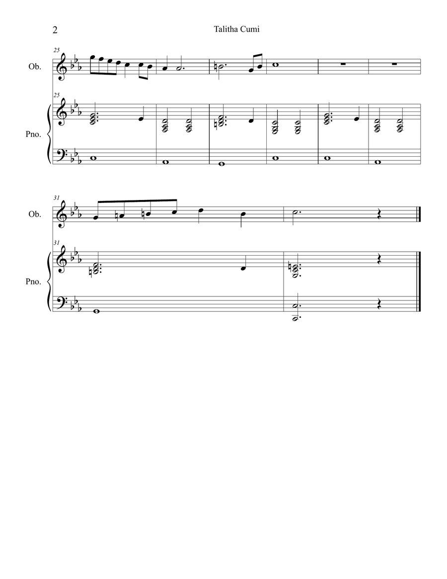 Talitha Cumi Talitha Cumi Piano scores gallery preview page 2