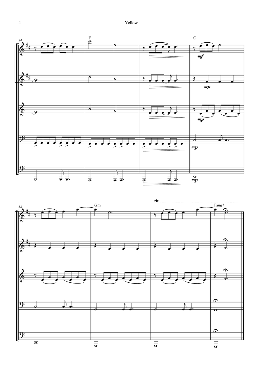 Yellow Brass Quintet scores gallery preview page 4