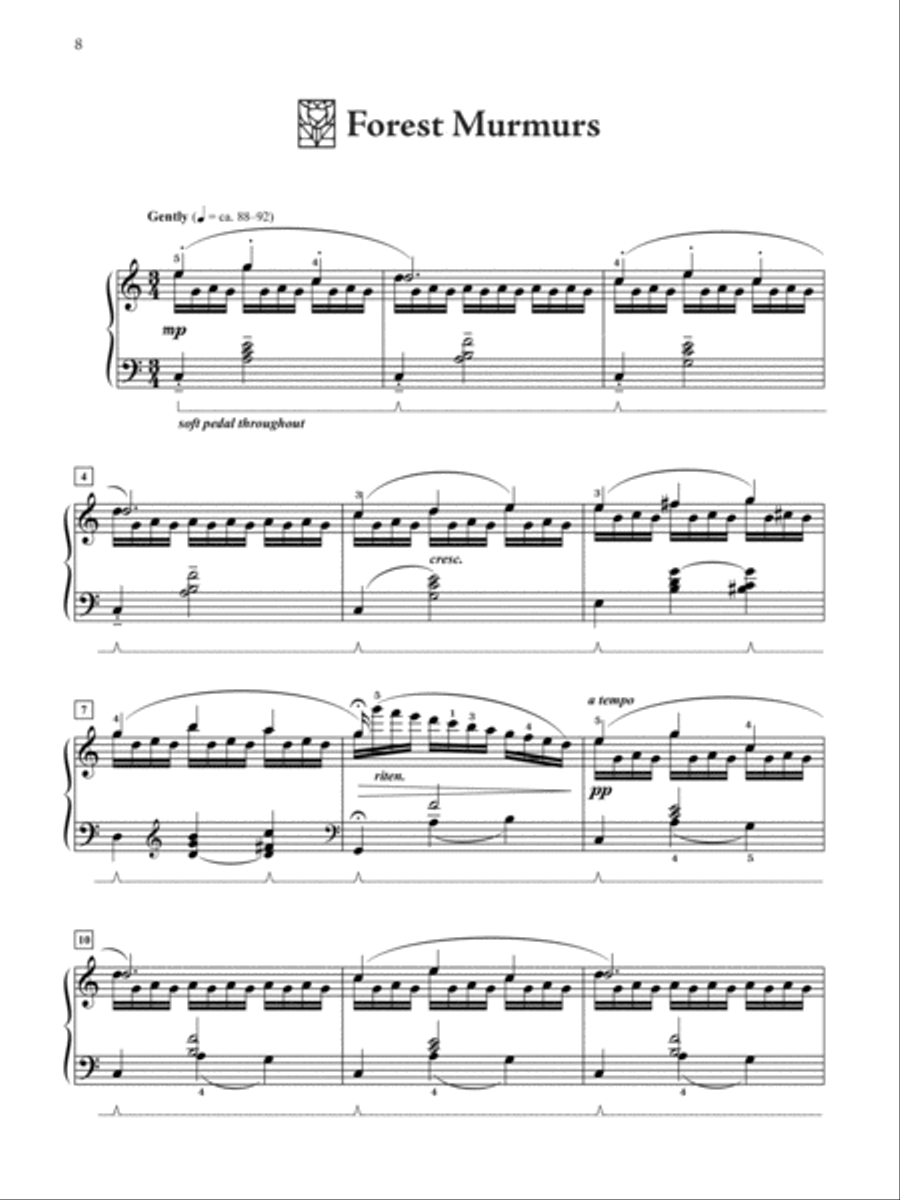 Lyric Preludes in Romantic Style Piano Solo scores gallery preview page 4