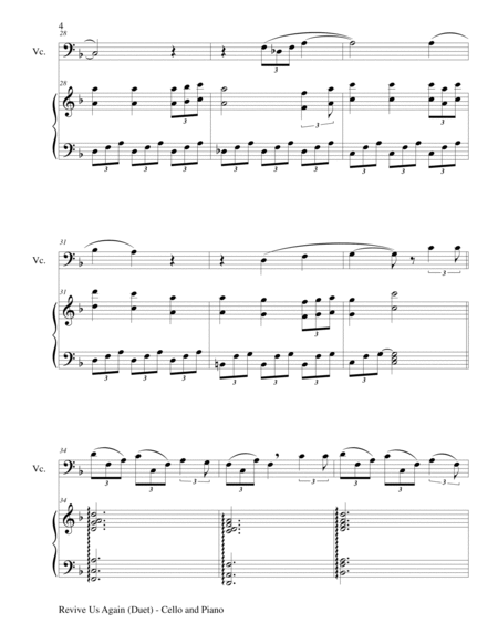 REVIVE US AGAIN (Duet – Cello and Piano/Score and Parts) image number null