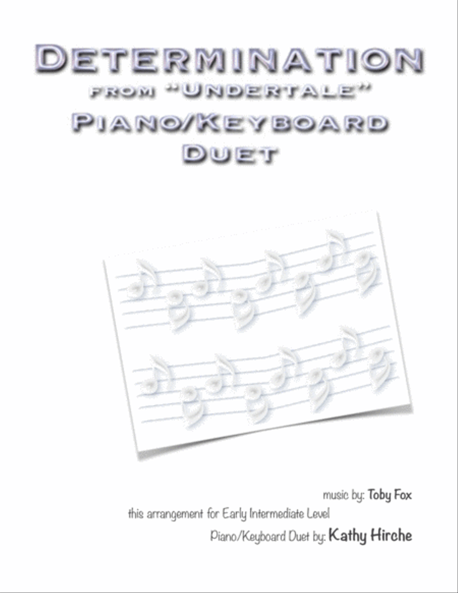 Determination (from Undertale) Piano scores gallery preview page 1