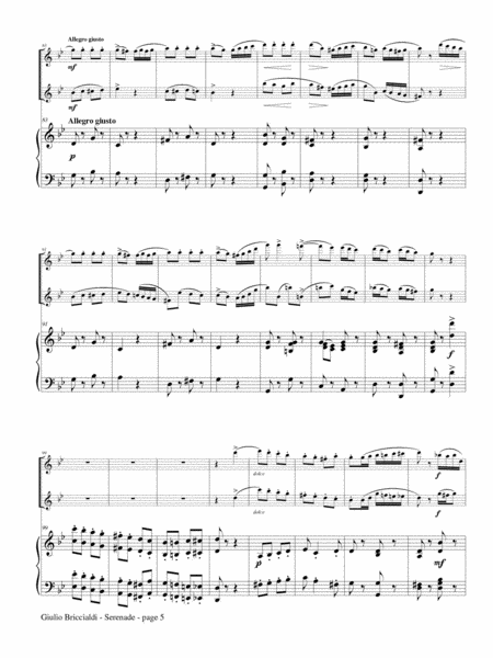 Serenade, Op. 137 for Two Flutes and Piano