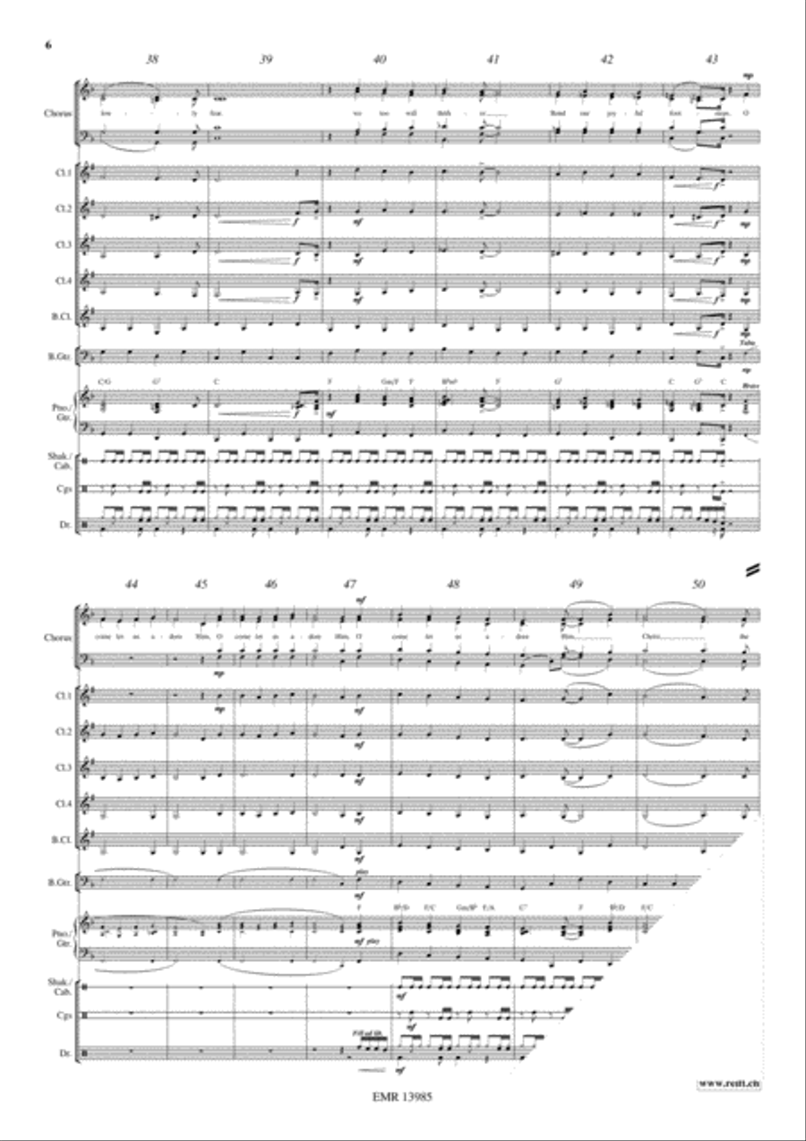 Adeste Fideles Clarinet Quintet scores gallery preview page 7