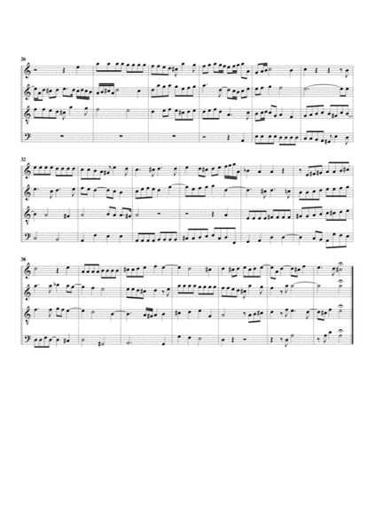 Fugue, BuxWV 153/II, A minor (arrangement for 4 recorders) image number null